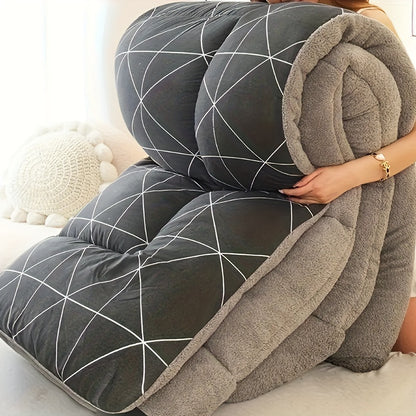 1pc Thickened Comforter Four Seasons Quilted Super Soft And Comfortable Warm, Machine Washable Dormitory Bedroom Warm Spring Autumn And Winter Printed Comforter