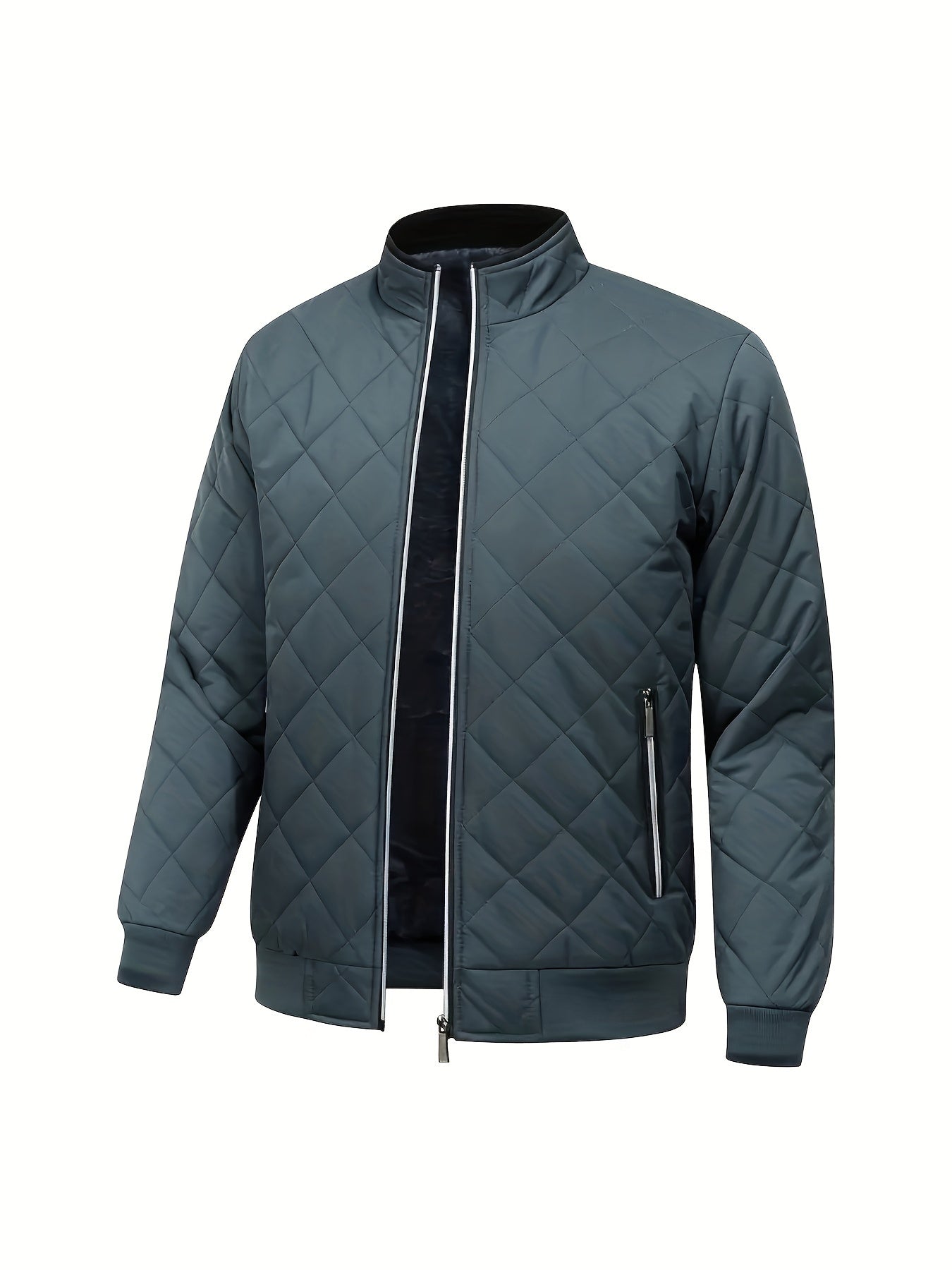 Winter Warmth Masterpiece - Quilted Fleece-Lined Casual Jacket with Zip-Up Closure, Adjustable Hem, and Soft Brushed Lining for Ultimate Cold-Weather Comfort - Fall/Winter Essential Coat for Men