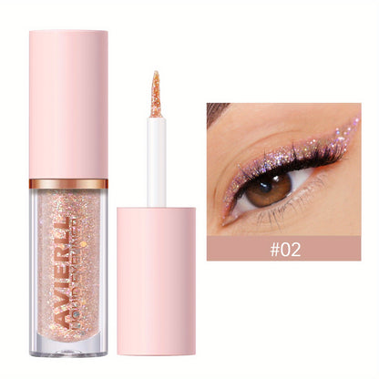 Vibrant Glitter Liquid Eyeliner Pen - Long-Lasting Waterproof Shimmer Eyeliner for Music Festival - Easy to Apply, Smudge-Proof, Fast Drying, and Highly Pigmented Eye Makeup