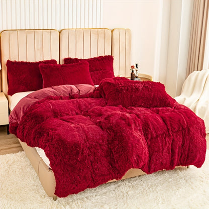 3pcs Multi-color Polyester Bedding Set, 1pc * Duvet Cover + 2pcs * Pillowcase, Without Pillow Core