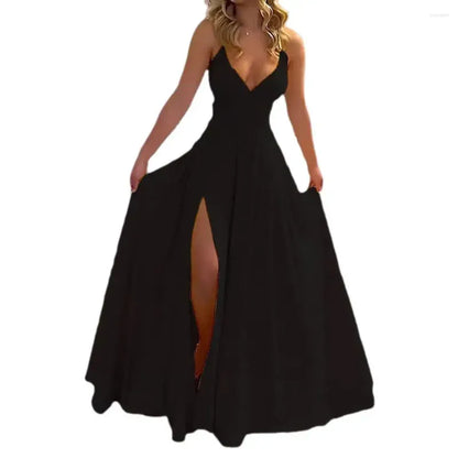 Casual Dresses Vacation Dress Elegant Off Shoulder Ball Gown Evening With V Neck Backless Design Women's Formal Prom Party Maxi