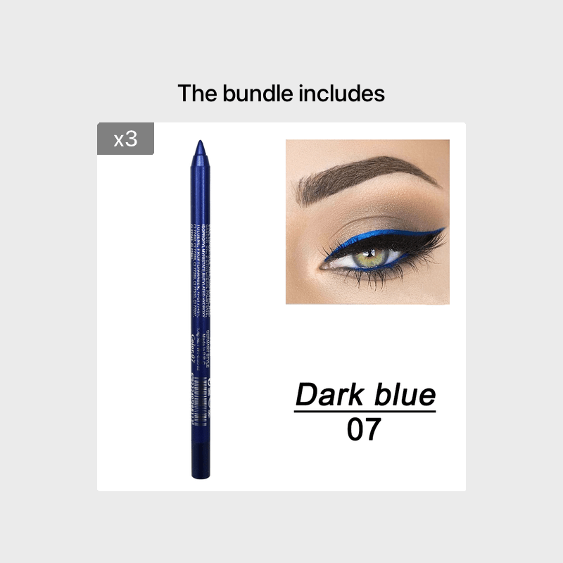 Vibrant Multi-Colored Metallic Smoky Eyeliner - Long-Lasting, Waterproof, Glitter Finish, Smudge-Proof, Easy to Apply Eye Makeup for Music Festival, Party, and Everyday Use