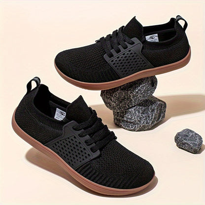 Comfy Wide Toe Sneakers - Skateboarding Shoes for Men with Breathable Low Top Lace Up Design, Perfect for Spring and Autumn Casual Activities, Walking, and Outdoor Adventures