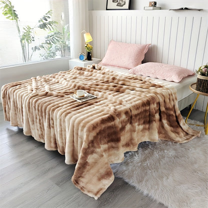 Ultra-Soft Tie-Dye Faux Fur Throw Blanket - Versatile, Machine Washable for Couch, Sofa, Bedroom & Living Room