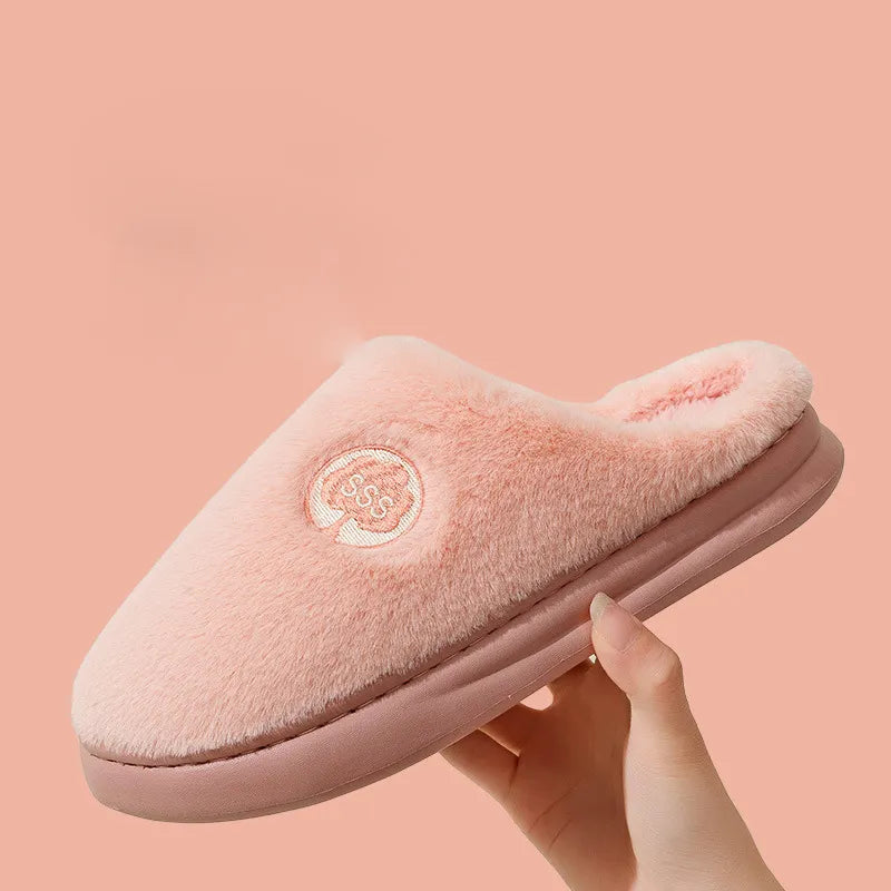 GAI Autumn and winter new slippers bread shoes pink green blue indoor plush slippers eur36-41