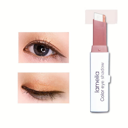 Lazy Eyeshadow Two Tone Gradient Glitter Eyeshadow Stick Waterproof Long Lasting Eye Makeup For Daily For Music Festival