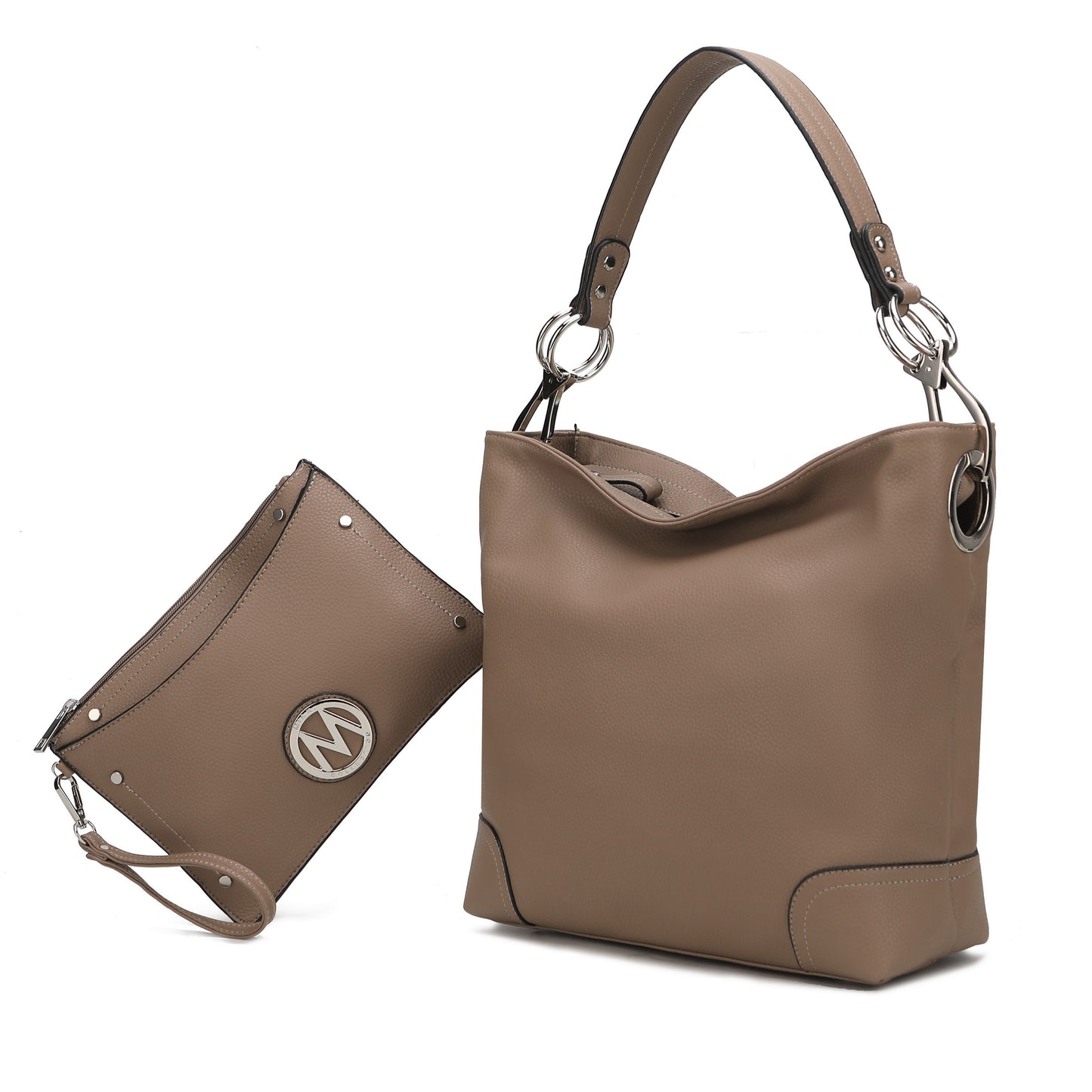 MKF Collection Viviana Hobo Bag and Wristlet Set by Mia K.