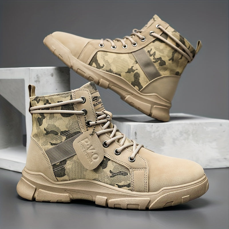 Men's Plus Size High-Top Sneakers - Comfortable, Versatile & Stylish for All Seasons