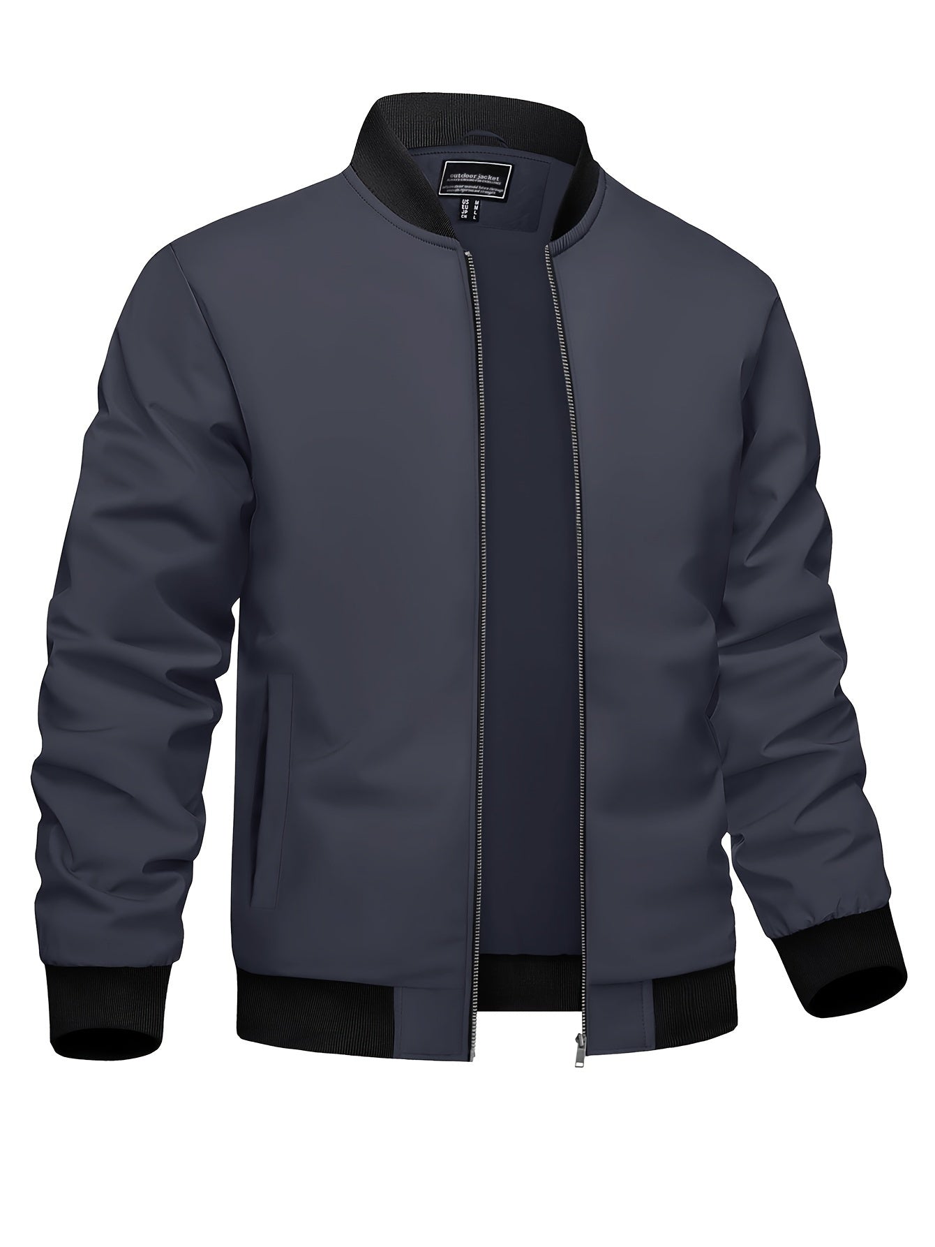 Winter Explorer Jacket - Windproof, Water-Resistant, and Ultra-Comfortable with Multi-Pocket Design, Ribbed Cuffs, and Hem, Full-Zipper Placket, and Skin-Friendly Polyester Fabric - Classic Style, Lightweight, and Fashionable Baseball Jacket for Men