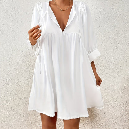 Womens Beachy Keen Swimsuit Cover Ups - Adorable Short Sleeve Mid-Length Quick-Dry Bathing Suit Coverup for Loungewear - Perfect for Beach and Poolside Activities, Designed Exclusively for Women