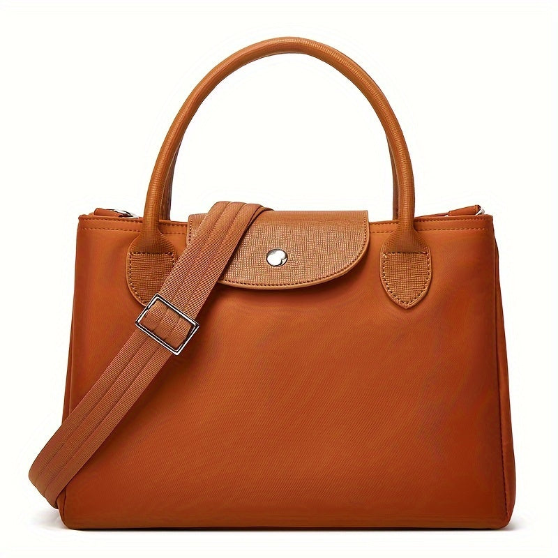 Chic Oxford Fabric Tote Bag for Women - Spacious & Stylish with Adjustable Strap, Zip Closure - Available in Multiple Colors