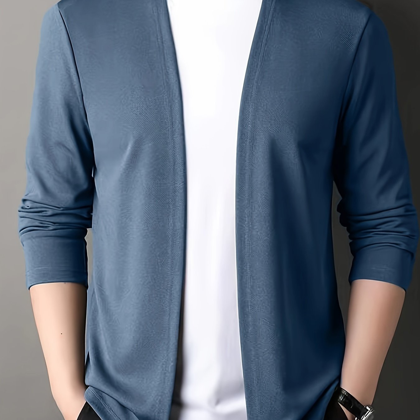 Men's Knitted Cardigan - Sleek Slim-Fit, Long Sleeve, Breathable Fabric | Perfect for Outdoor Leisure & Everyday Comfort