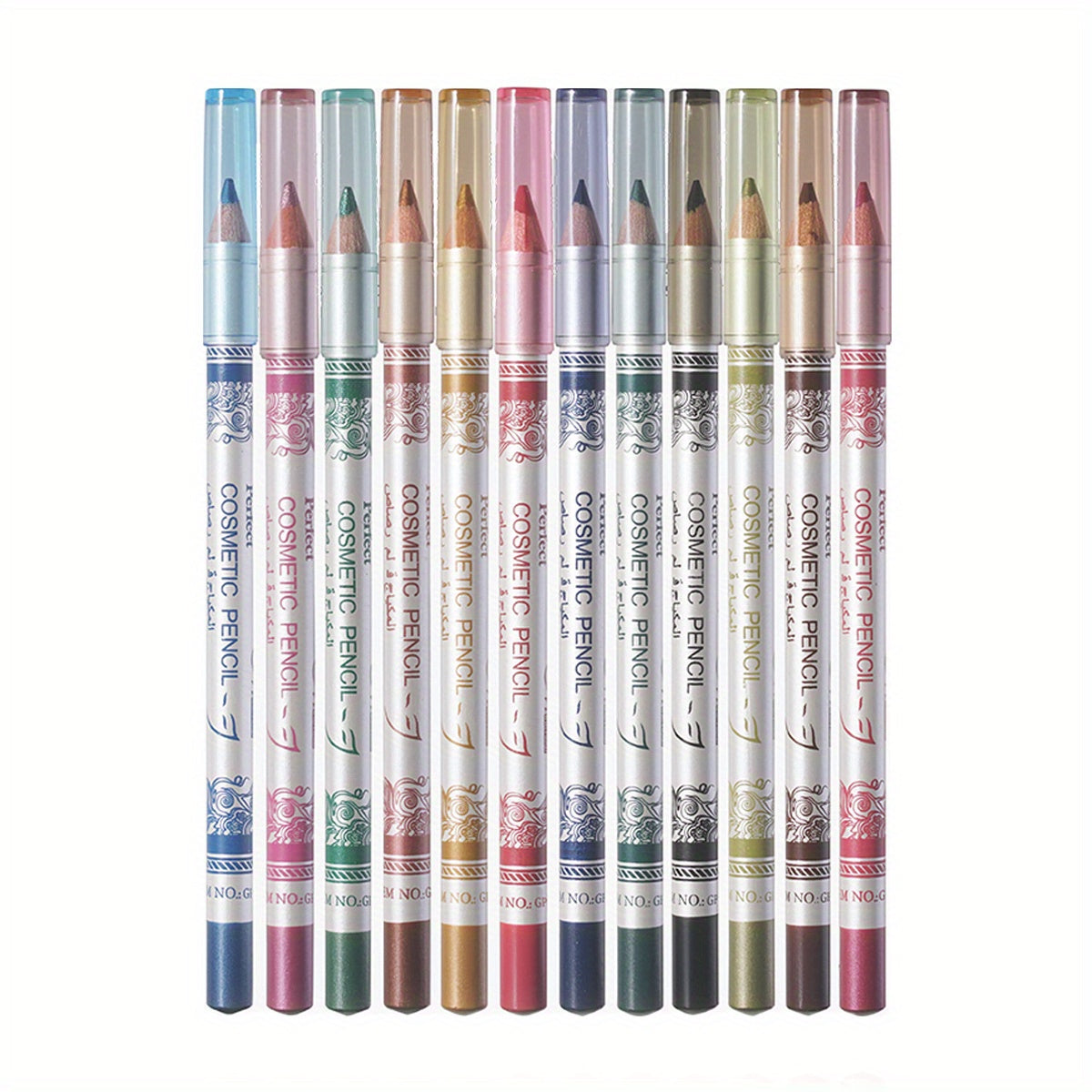 12pcs/set Vibrant Colour Eyeliner Pen Collection - Long-Lasting, Waterproof, Luminous, and Smudge-Proof Eye Makeup Sticks for Music Festival and Everyday Use