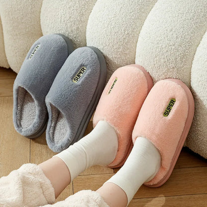 GAI Free shipping Women plush slippers Warm green Yellow brown White Indoor Home Women outdoor slippers eur36-41