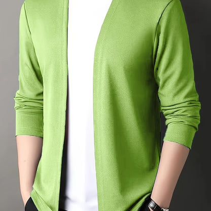 Men's Knitted Cardigan - Sleek Slim-Fit, Long Sleeve, Breathable Fabric | Perfect for Outdoor Leisure & Everyday Comfort