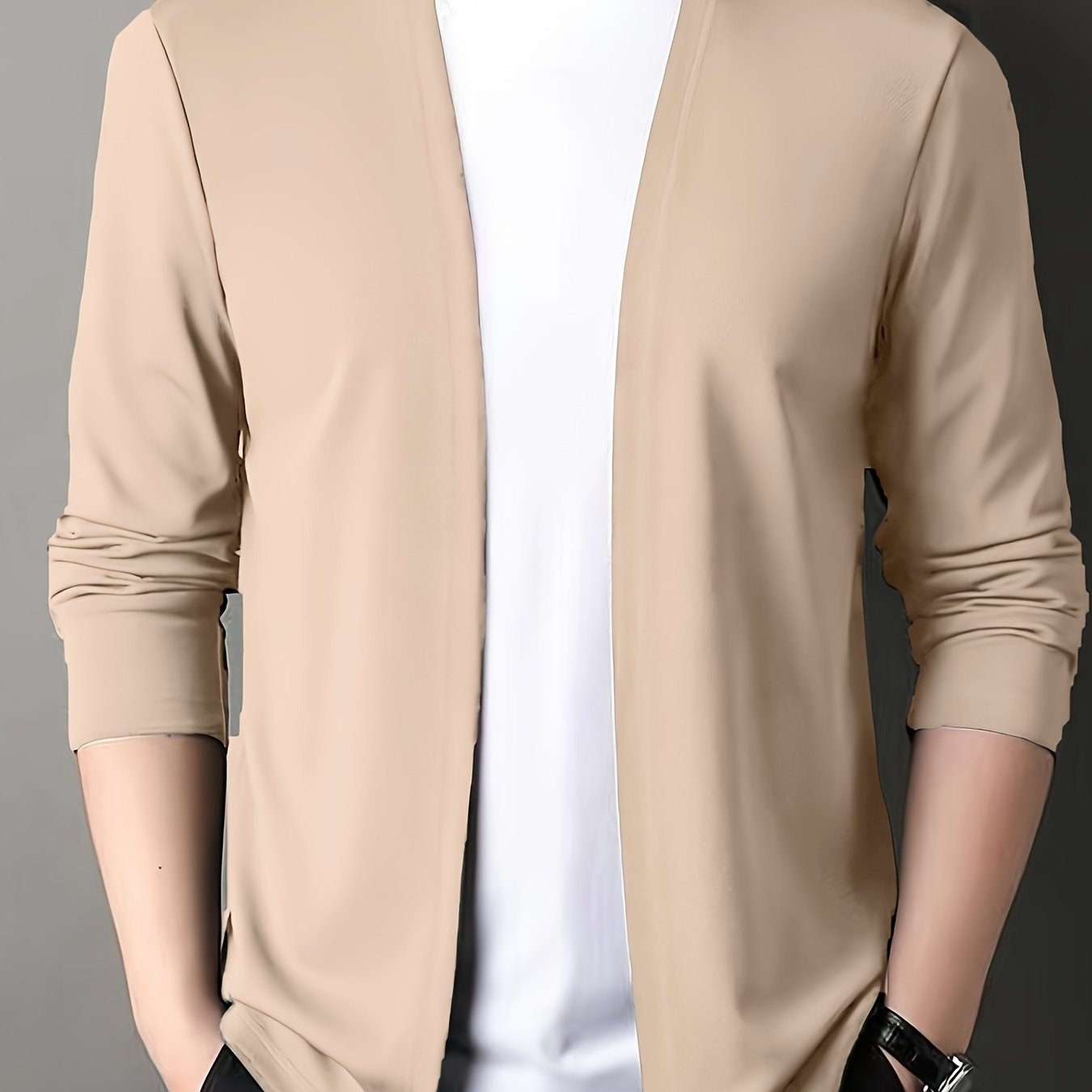 Men's Knitted Cardigan - Sleek Slim-Fit, Long Sleeve, Breathable Fabric | Perfect for Outdoor Leisure & Everyday Comfort