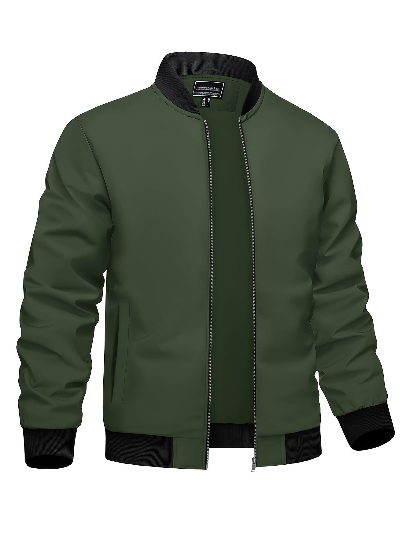 Winter Explorer Jacket - Windproof, Water-Resistant, and Ultra-Comfortable with Multi-Pocket Design, Ribbed Cuffs, and Hem, Full-Zipper Placket, and Skin-Friendly Polyester Fabric - Classic Style, Lightweight, and Fashionable Baseball Jacket for Men