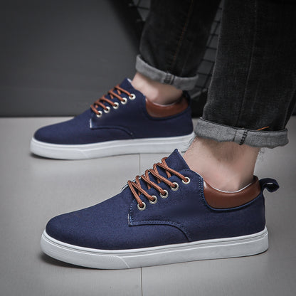 Comfy Classic Canvas Low Top Sneakers - Men's Skateboarding Shoes for Outdoor Street Walking, Workout, and Jogging with Durable Design and Trendy Style