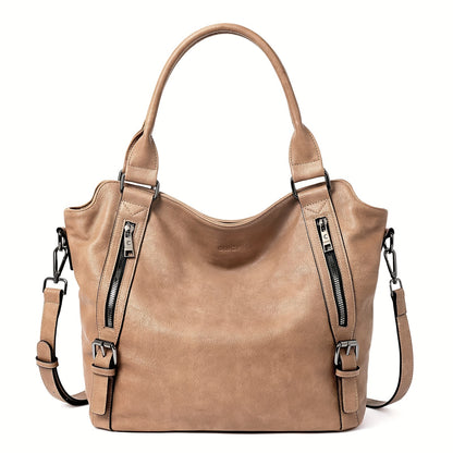 Luxurious Vegan Leather Hobo Handbag - Spacious, Stylish, and Cruelty-Free Large Ladies Shoulder Bag for Everyday Use