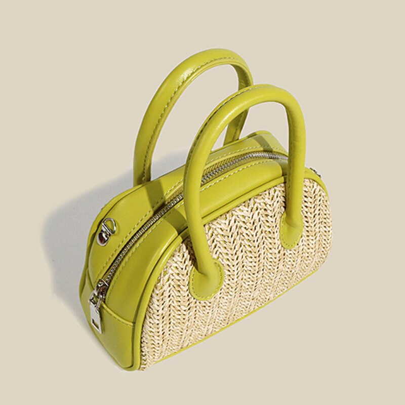 eybag Summer Beach Plaited Straw Bags Eco Friendly Handwoven Casual Totes Top Handle Handbag Simple Design Crossbody Bags