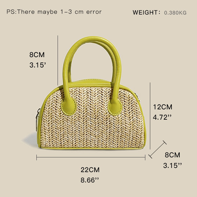 eybag Summer Beach Plaited Straw Bags Eco Friendly Handwoven Casual Totes Top Handle Handbag Simple Design Crossbody Bags