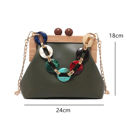 eybag Luxury Designer Acrylic Chain Women Shoulder Crossbody Bags Fashion Handbag Evening Clutches Ladies Messenger Bag Female Purse