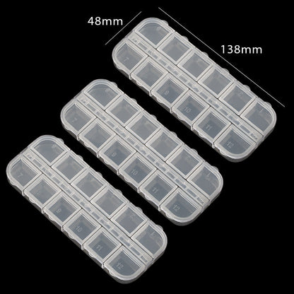 eybag Practical jewelry storage Adjustable Plastic Compartment Storage Box Jewelry Earring Bin Case Container Storage Boxes