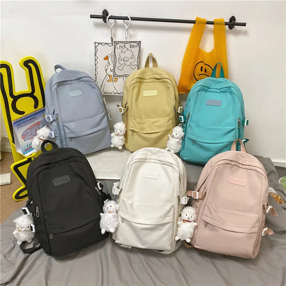 eybag Waterproof Nylon Women Backpack Multi-Pocket Student Rucksack Female Travel Bag Book Schoolbag For Teenage Girl Boys Satchel