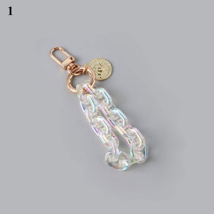 eybag Butterfly Flower Keychain Trendy Transparent Bead Lanyards Keyring Mobile Phone Chains for Women Car Keys Bag Decor Pendant