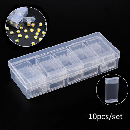 eybag Practical jewelry storage Adjustable Plastic Compartment Storage Box Jewelry Earring Bin Case Container Storage Boxes