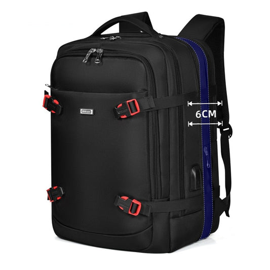 eybag 42L Male Expandable Large Capacity Travel Backpack Men 17 inch Laptop USB Recharging Multi-layer Space Travel Male Bag