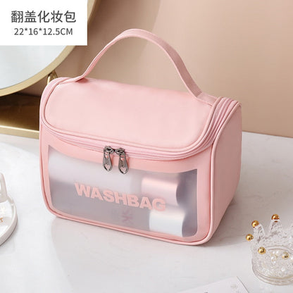 eybag Transparent PVC Women Cosmetic Bag Waterproof Travel Toiletries Storage Organize PU Make Up Bag Female Wash Bag Handbag