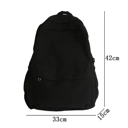 eybag Canvas Casual Women's Backpack NEW Women Travel Fashion High Capacity Men Rucksack Solid Color Backpack Boy Student SchoolBag