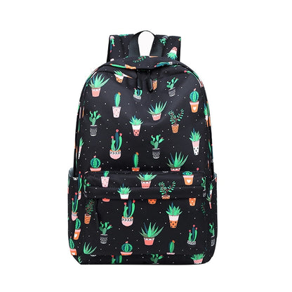 eybag Waterproof Nylon Casual Cactus Printing Women School Backpack For Student Girls Laptop Bag Bookbag Travel Bagpack Mochila