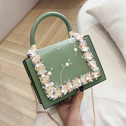 eybag Flower Lace Handbags Women's Crossbody Bags Fashion Gold Chain Ladies Messenger Bag Evening Clutch Female Purses