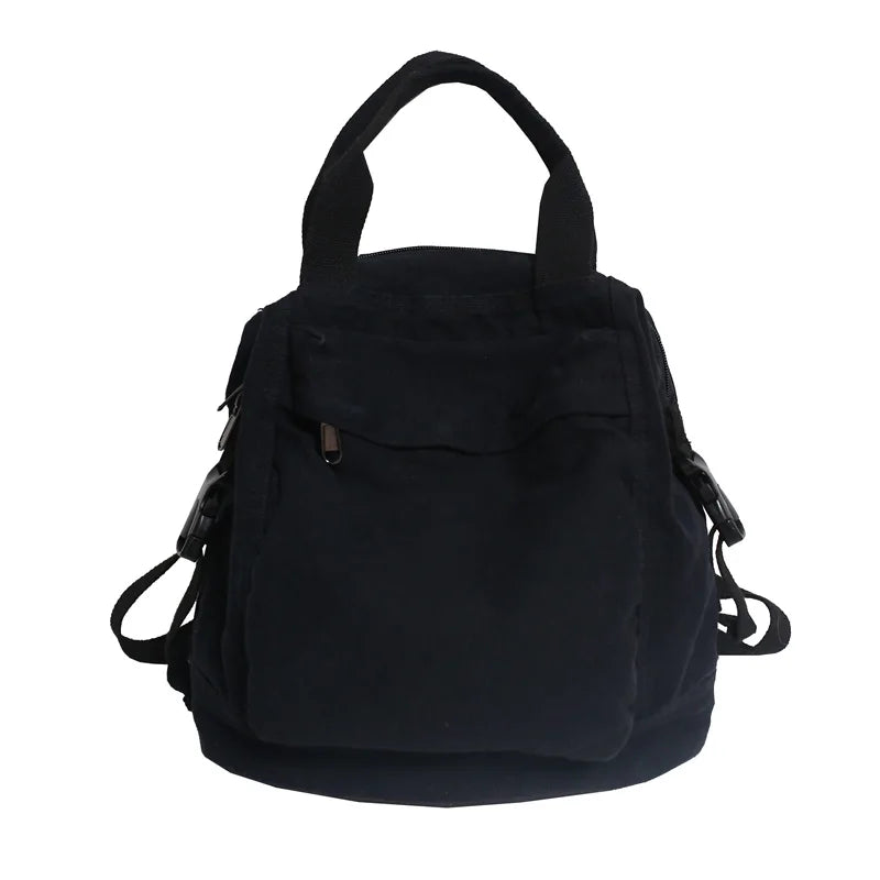 eybag School Bag Student Shoulders Large Capacity Canvas Backpacks Female College Teen Computer Bag