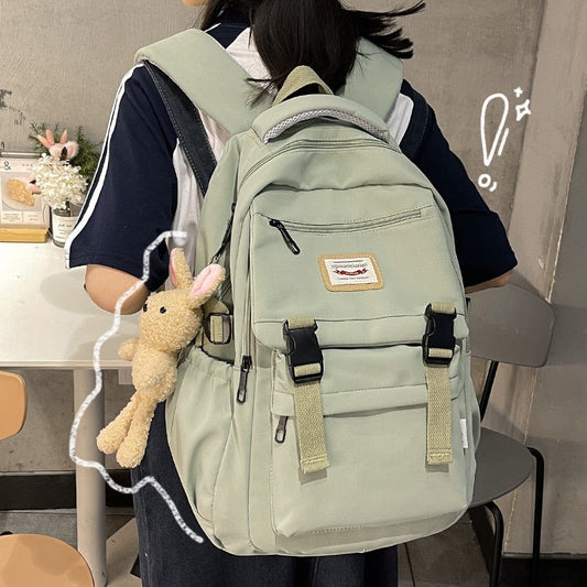 eybag New Waterproof Nylon Women Backpack Korean Japanese Fashion Female Students Schoolbag Multilayer Simple Sense Travel bag