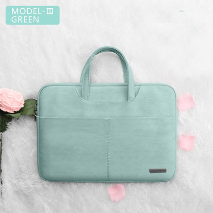 eybag PU Leather women Laptop Bag Notebook Case Carrying Briefcase for Macbook Air 13.3 14 15.6 inch men Handbags shoulder sleeve Bag