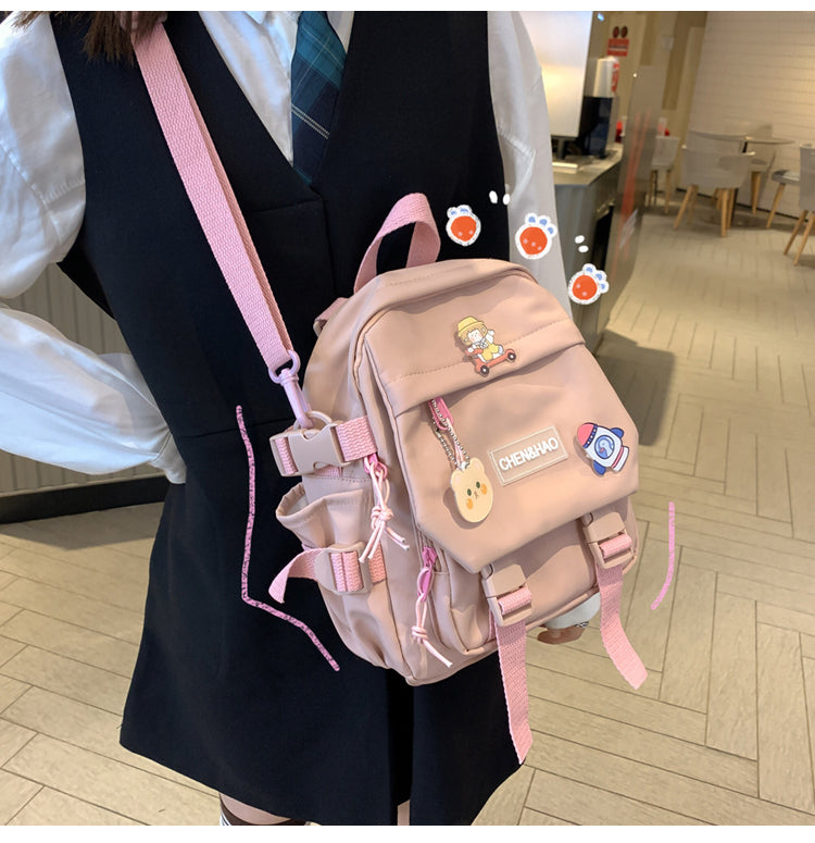 eybag Small Women's Backpack Girls School Bag Waterproof Nylon Fashion Japanese Casual Young Girl's Bag Female Mini