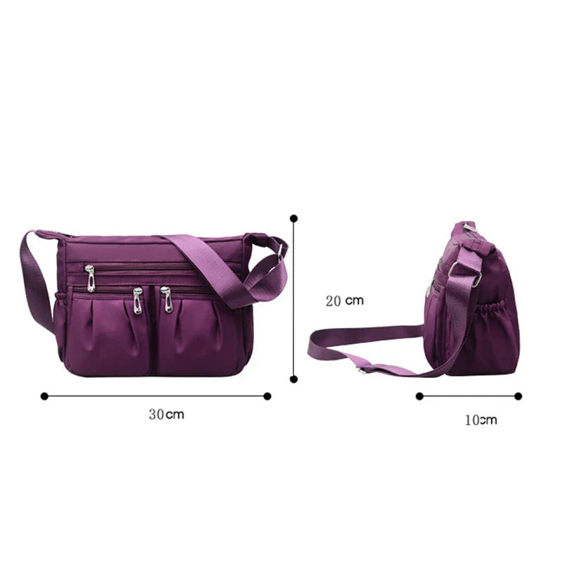 eybag Nylon Crossbody Bag For Women Large Capacity Shoulder Bag Multi-pocket Female Bag Shopping Travel Lady Handbag Leisure Purse sac