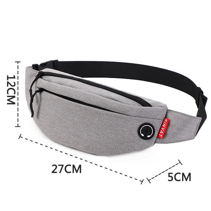 Lkblock Men Waist Bag Pack Purse Casual Large Phone Belt Bag Pouch Women's Canvas Travel Phone Bag Fanny Banana Bag Hip 4 Pockets