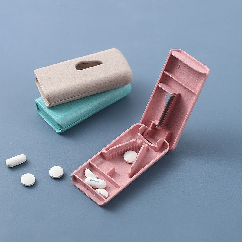 eybag Pill Caplets Medicine Dose Tablet Cutter Splitter Divide Compartment Storage Box Compartment Storage Box Portable Home Medicine