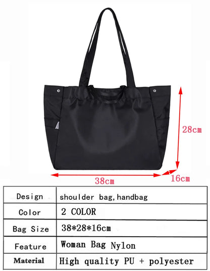 Lkblock New Casual Women Handbag High quality Nylon Ladies Shoulder Bags Brand Hand Bag High Capacity Lady Totes Shopping Bag