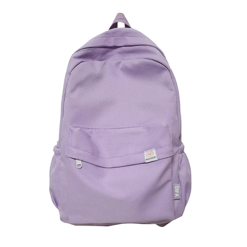 eybag - New Waterproof Nylon Women Backpack Female Travel Bag Backpacks Schoolbag for Teenage Girls Solid Color Bookbag Mochila Bookbag