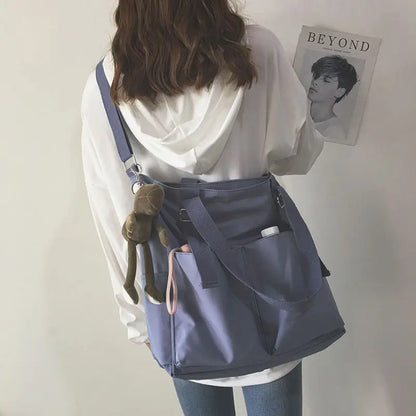 eybag Waterproof Oxford Large Capacity Canvas Girl Shoulder Hand Bucket Bag Basket Female Crossbody Bags For Women Casual Tote Purses