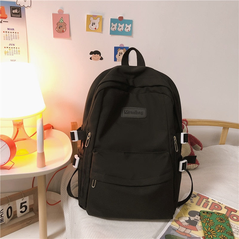 eybag Waterproof Nylon Women Backpack Multi-Pocket Student Rucksack Female Travel Bag Book Schoolbag For Teenage Girl Boys Satchel