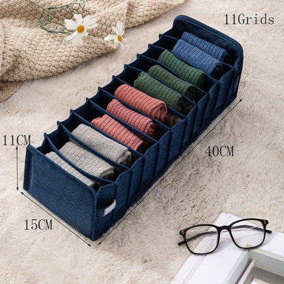 eybag Jeans Sweater Storage Box Foldable Closet Organizer Drawer Divider Organizer For Pants Clothes Underwear Socks Organizer Boxes