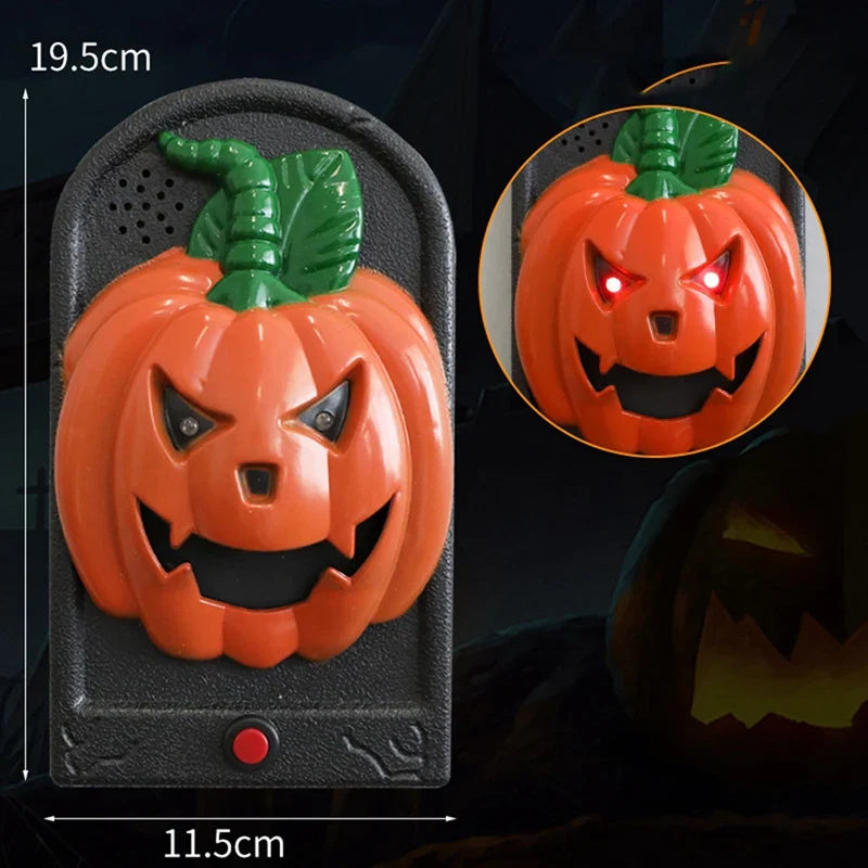 -Top Deals Funny Halloween Doorbell New Doorbell Contact Sounds LED Light Control Halloween Decorations