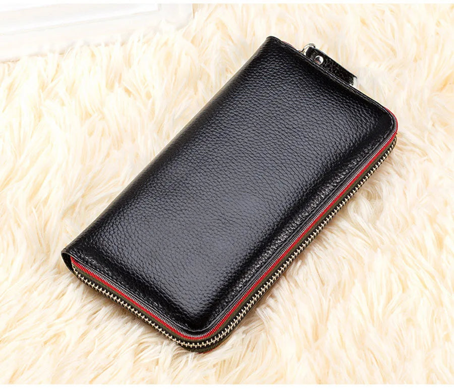 eybag 2024 New Fashion Ladies Long Wallet High-Quality Leather Casual Coin Purse Famous Brand Clutch All-match Big Fried Clip Wallet