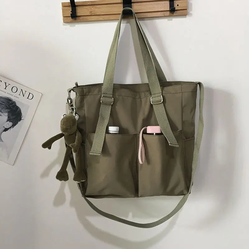 eybag Waterproof Oxford Large Capacity Canvas Girl Shoulder Hand Bucket Bag Basket Female Crossbody Bags For Women Casual Tote Purses